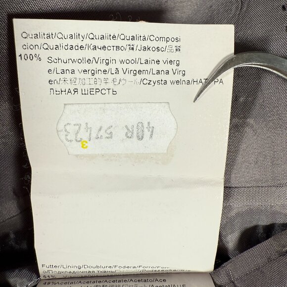 Hugo Boss Pasolini Movie US Blazer Men Size 40R Gray Striped 100% Wool Made USA - Picture 10 of 12